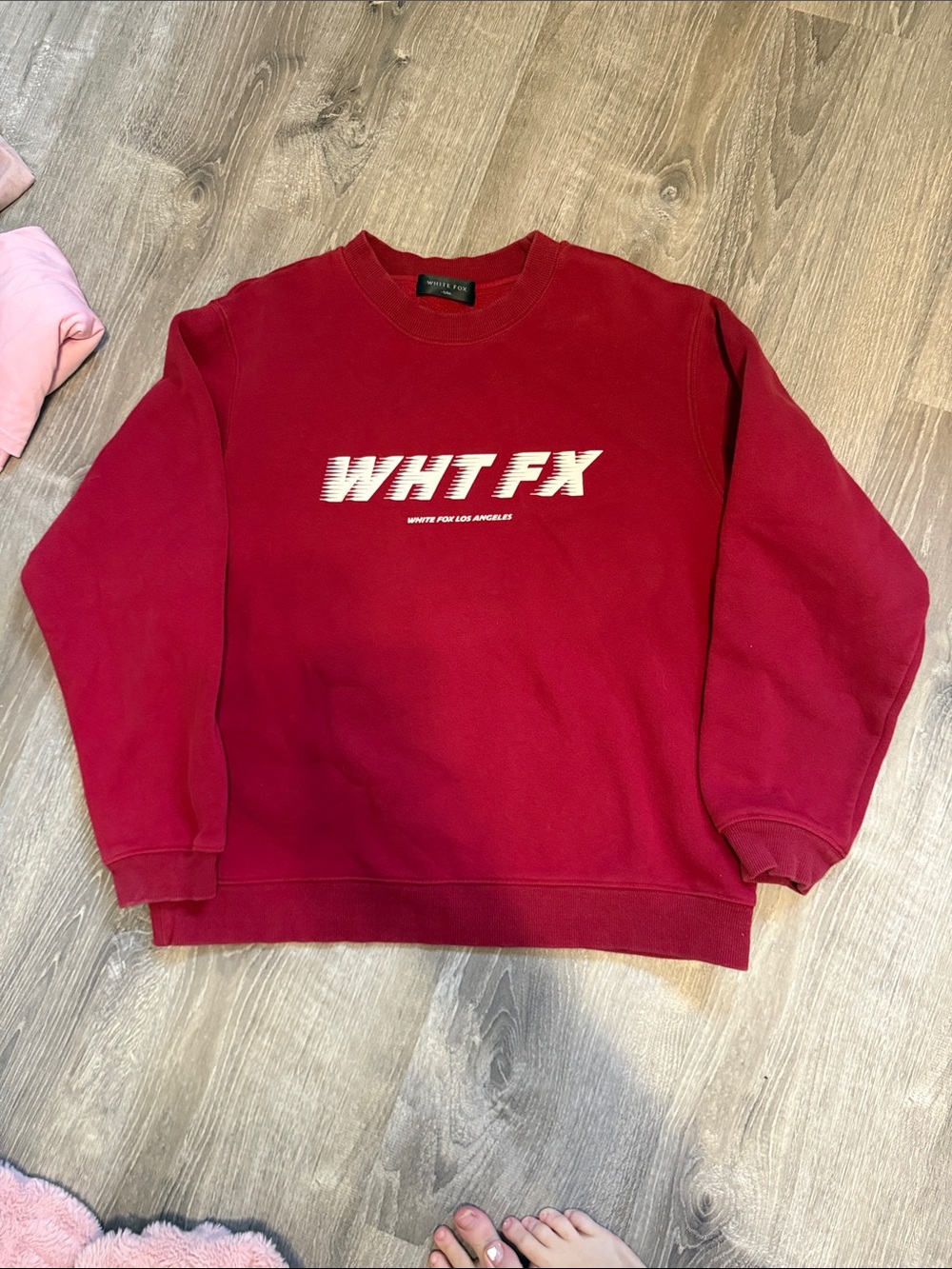 WHT F0x Red Crewneck Sweatshirt - Unbranded